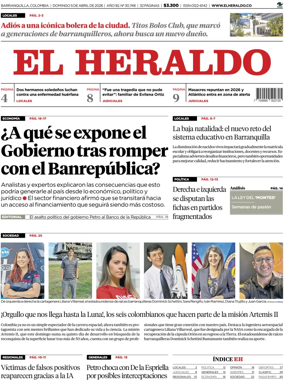 Cover of El Heraldo (Colombia)