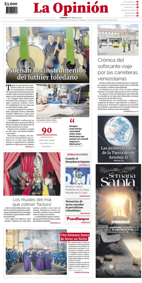 Cover of La Opinion