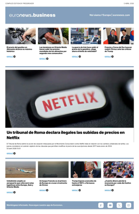 Cover of Euronews Business (Spanish) Compiled Edition