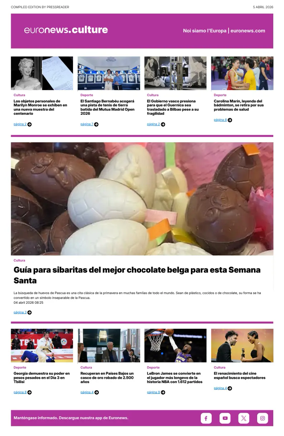 Cover of Euronews Culture and Sport (Spanish) Compiled Edition