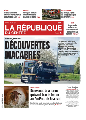 Cover of La Republique du Centre (Orleans - Loiret))