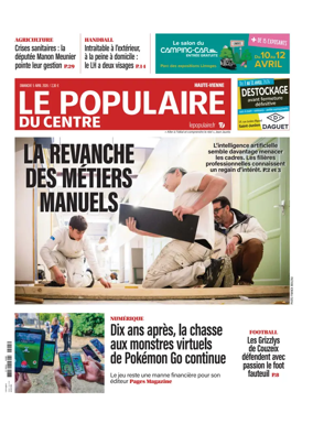 Cover of Le Populaire du Centre (Haute-Vienne)