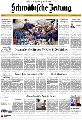 Cover of Schwabische Zeitung (Bad Saulgau)