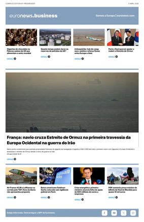 Cover of Euronews Business (Portuguese)