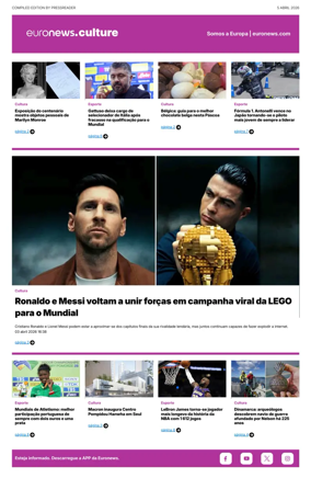 Cover of Euronews Culture and Sport (Portuguese)