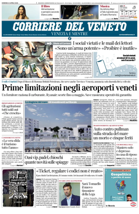 Cover of Corriere del Veneto (Venezia e Mestre)