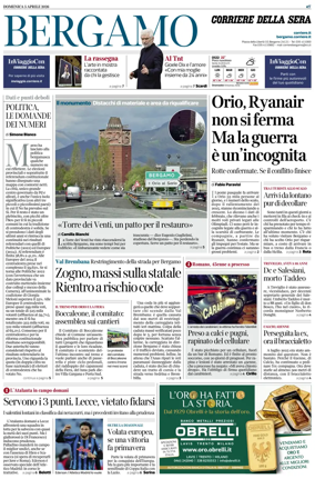 Cover of Corriere della Sera (Bergamo)