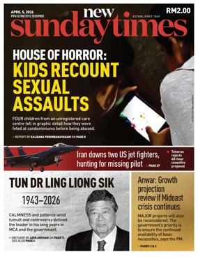 Cover of New Straits Times
