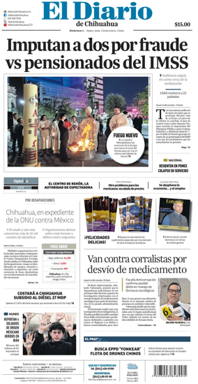Cover of El Diario de Chihuahua