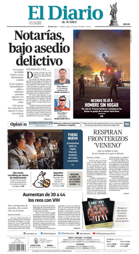 Cover of El Diario de Juarez