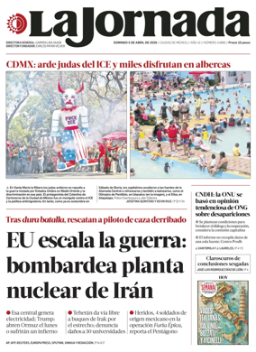 Cover of La Jornada