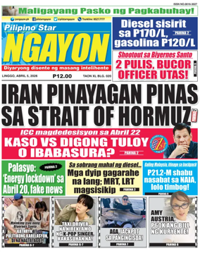 Cover of Pilipino Star Ngayon