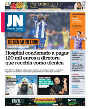 Cover of Jornal de Noticias