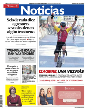 Cover of Diario de Noticias (Spain)