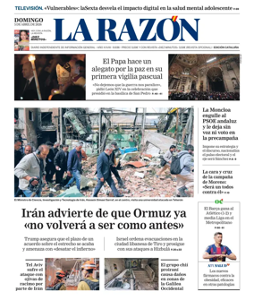 Cover of La Razon (Cataluna)