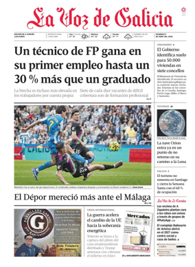 Cover of La Voz de Galicia (A Coruna)