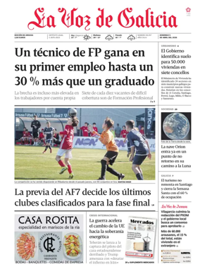 Cover of La Voz de Galicia (Arousa)