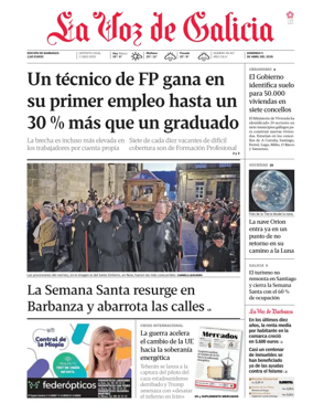 Cover of La Voz de Galicia (Barbanza)