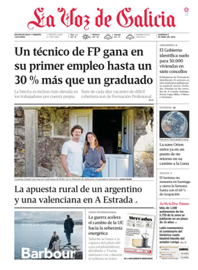 Cover of La Voz de Galicia (Deza)