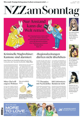 Cover of Neue Zurcher Zeitung Sunday