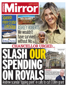 Cover of Sunday Mirror