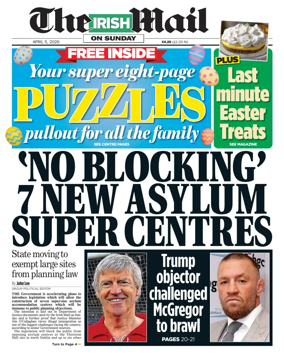 Cover of The Irish Mail on Sunday