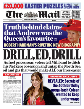 Cover of The Mail on Sunday