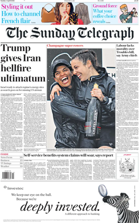 Cover of The Sunday Telegraph
