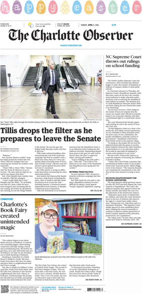 Cover of The Charlotte Observer (Sunday)