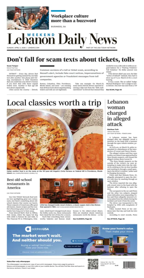 Cover of Lebanon Daily News