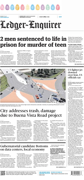 Cover of Ledger-Enquirer (Sunday)