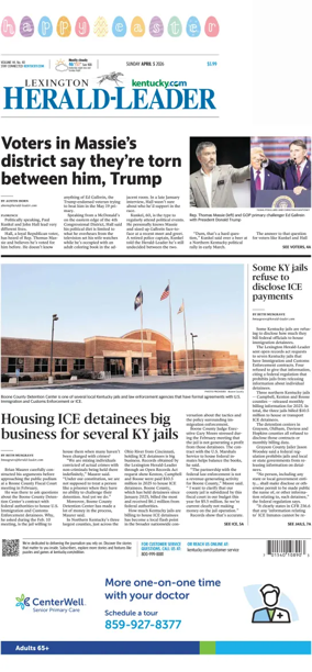 Cover of Lexington Herald-Leader (Sunday)