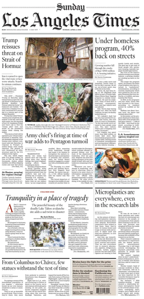 Cover of Los Angeles Times (Sunday)