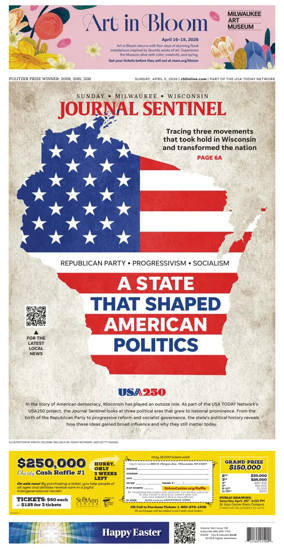 Cover of Milwaukee Journal Sentinel