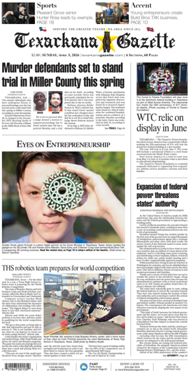 Cover of Texarkana Gazette