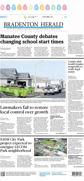 Cover of The Bradenton Herald (Sunday)