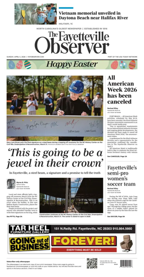 Cover of The Fayetteville Observer