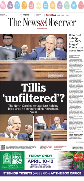 Cover of The News & Observer (Sunday)