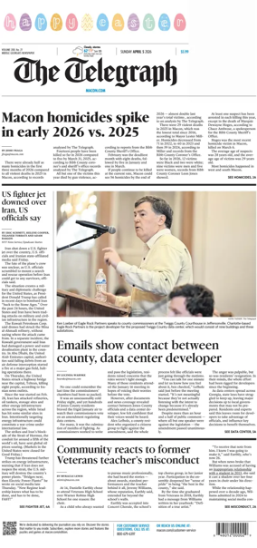 Cover of The Telegraph (Macon) (Sunday)
