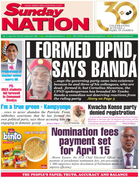 Cover of Daily Nation Newspaper