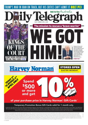 Cover of The Daily Telegraph (Sydney)