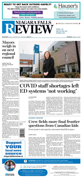 Cover of The Niagara Falls Review