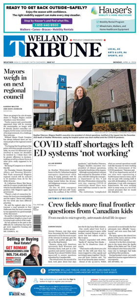 Cover of The Welland Tribune