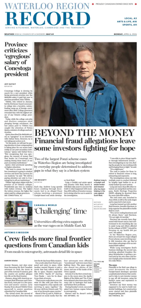 Cover of Waterloo Region Record