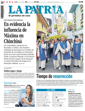 Cover of La Patria (Colombia)