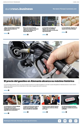 Cover of Euronews Business (Spanish) Compiled Edition