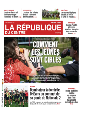 Cover of La Republique du Centre (Orleans - Loiret))
