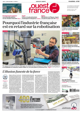 Cover of Ouest-France (Fougeres Vitre)