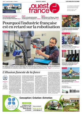Cover of Ouest France (Les Sables-d'Olonne)