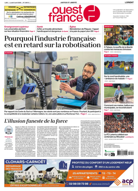 Cover of Ouest France (Lorient)